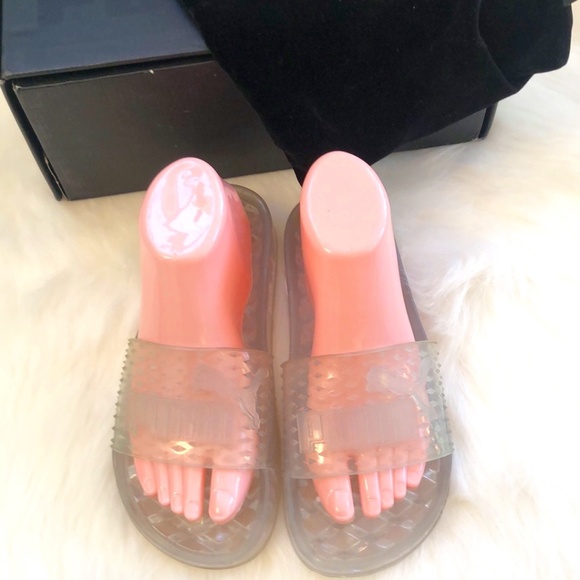 Puma FENTY Ladies Clear Jelly Slides Size 6.5 - Picture 6 of 9